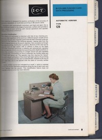 80 Column Punched Card Data Processing - Automatic Verifier Type 129