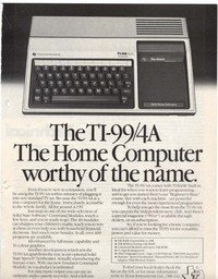 TI-99/4A Advert