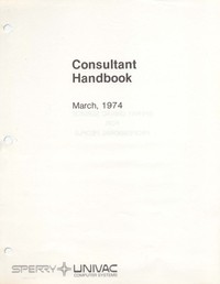 Consultant Handbook March 1974