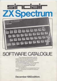 Sinclair ZX Spectrum - Software Catalogue, December 1982