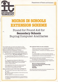 Micros in Schools Extension Scheme - Leaflet