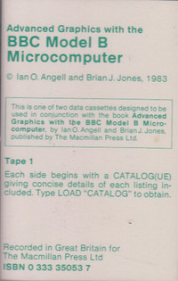 Advanced Graphics with the BBC Model B Microcomputer Tape 1