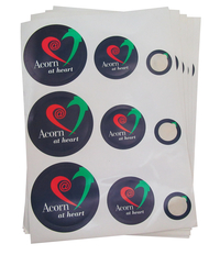 Acorn at the Heart - Round Stickers