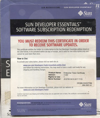 Sun Developer Essentials Enterprise Edition Version 11/00