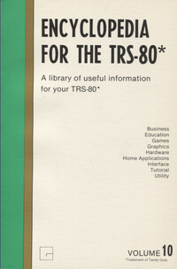 Encyclopedia for the TRS-80 Volume 10