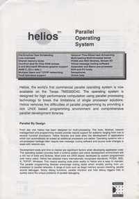 Helios Parallel Operating System Marketing Leaflet