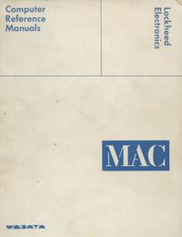 Computer Reference Manuals: MAC (Lockheed Electronics)