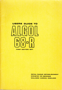 Users Guide to Algol 68-R