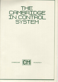 The Cambridge In Control System