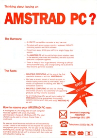 Thinking About Buying an Amstrad PC?