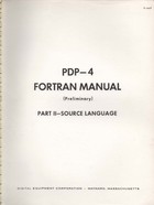 Digital PDP-4 Fortran Manual Part II - Source Language