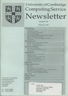 University of Cambridge Computing Service February 1997 Newsletter 190