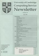 University of Cambridge Computing Service June 1996 Newsletter 187