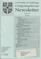 University of Cambridge Computing Service April 1996 Newsletter 186