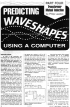  Predicting Waveshapes Using a Computer - Part IV - Transformer Mutual Induction