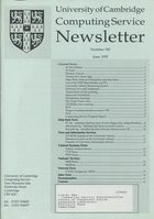 University of Cambridge Computing Service June 1995 Newsletter 182