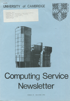 University of Cambridge Computing Service May/June 1981 Newsletter 85