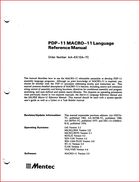 Mentec - PDP-11 Macro-11 Language Reference Manual