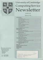 University of Cambridge Computing Service February 1995 Newsletter 180