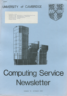 University of Cambridge Computing Service October 1980 Newsletter 79