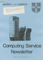 University of Cambridge Computing Service January/February 1980 Newsletter 72