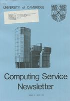 University of Cambridge Computing Service March 1979 Newsletter 64