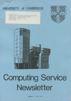 University of Cambridge Computing Service May 1978 Newsletter 57
