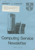 University of Cambridge Computing Service July 1979 Newsletter 67