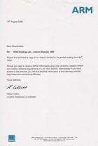 ARM Holdings PLC - Interim Results 1999