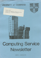 University of Cambridge Computing Service June/July 1976 Newsletter 40