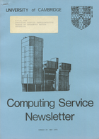 University of Cambridge Computing Service May 1976 Newsletter 39