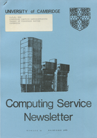 University of Cambridge Computing Service May/June 1975 Newsletter 30