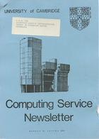 University of Cambridge Computing Service Easter 1975 Newsletter 28