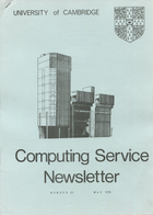 University of Cambridge Computing Service May 1974 Newsletter 21