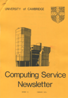 University of Cambridge Computing Service February 1973 Newsletter 13