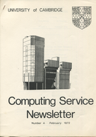 University of Cambridge Computing Service February 1972 Newsletter 4