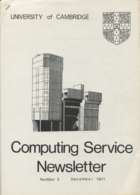 University of Cambridge Computing Service December 1971 Newsletter 2