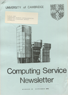 University of Cambridge Computing Service October 1974 Newsletter 23
