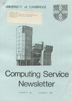 University of Cambridge Computing Service Summer 1974 Newsletter 22