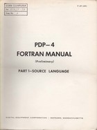 Digital PDP-4  Fortran Manual Part I - Source Language