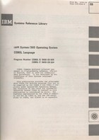 IBM System 360 O.S. COBOL language