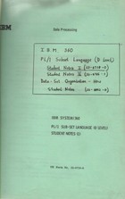 IBM 360 PL/1 Subset Language