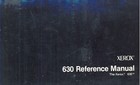 Xerox Model 630 Reference Manual