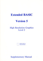 Extended Basic Version 5 High Resolution Graphics Level 2 - RML 380Z