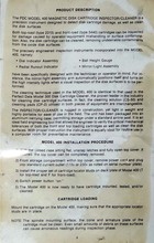 PDC 400 Magnetic Disk Cartridge Inspector/Cleaner Instructions