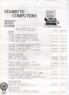 Starbyte Computers Price List