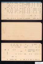 60868 Three LEO punch cards