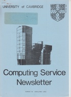 University of Cambridge Computing Service April/May 1982 Newsletter 94