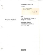 OS PL/I Resident Library: Program Logic