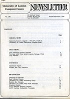 ULCC News August/September 1984 Newsletter 180